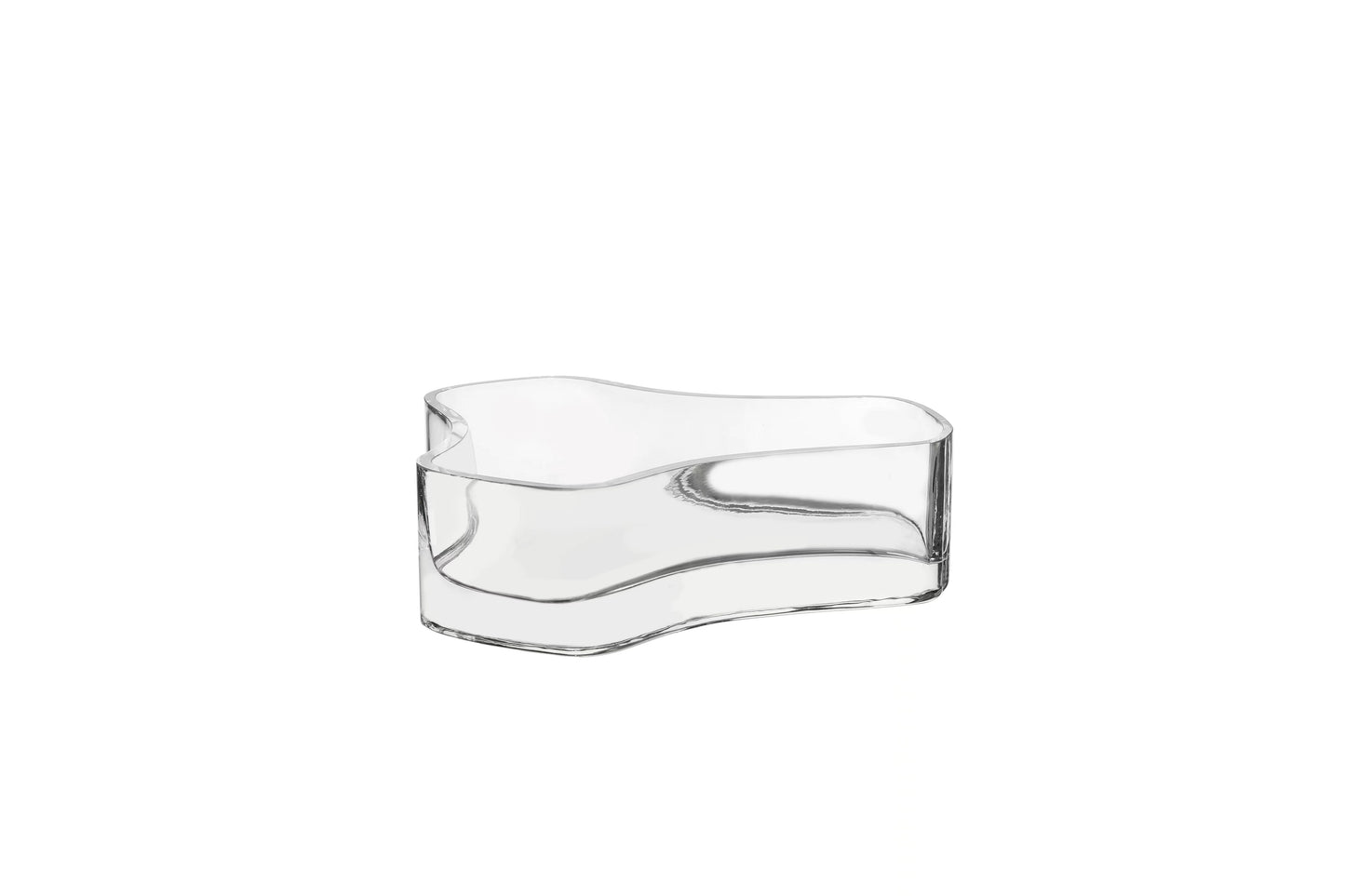 Grote kom of bord, helder glas, geïnspireerd door CORAL en Aalto, COR08TR