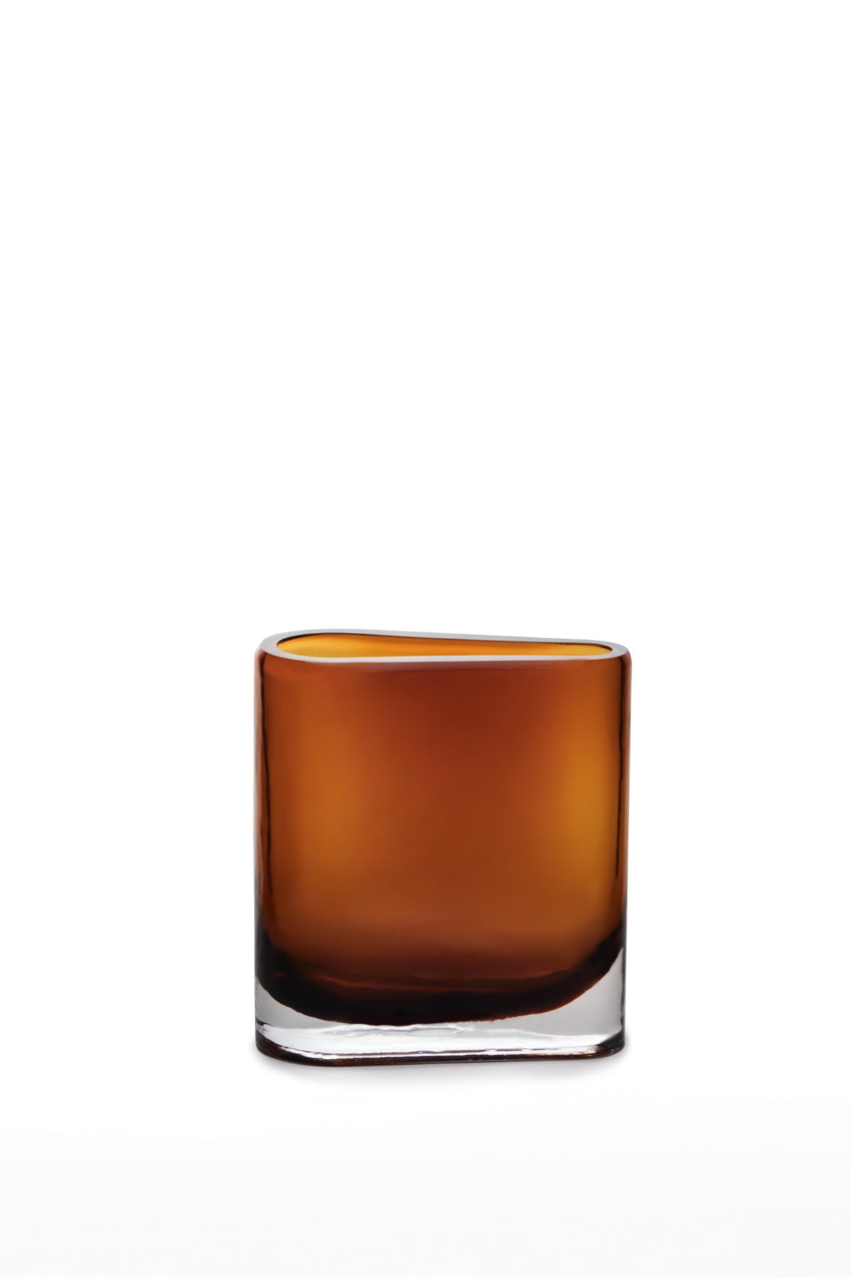 glass vase assymetric squircle shape tube,series: BADEN30AM