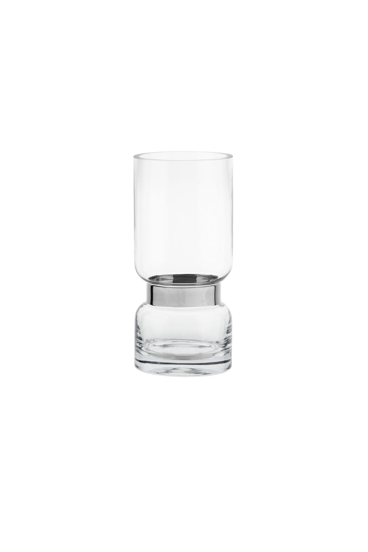 Classic Design vase made to perfection, Clear Glass TRIER 26 Silver ribbon
